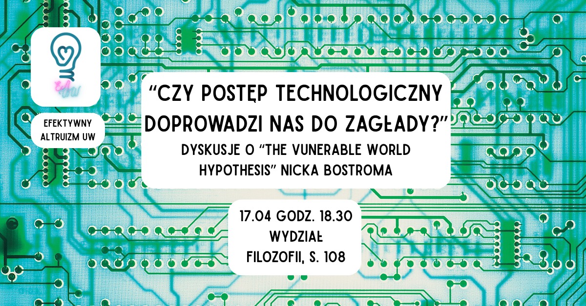 Czy postęp technologiczny doprowadzi nas do zagłady? Spotkanie EA UW