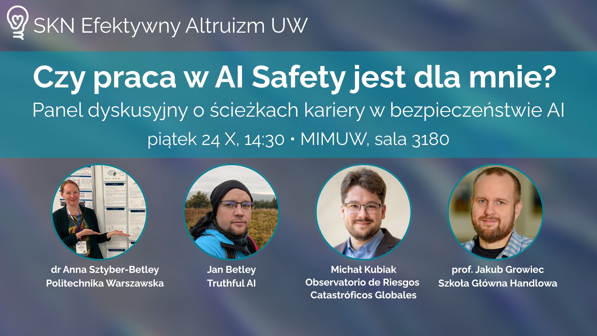 Czy praca w AI Safety jest dla mnie? – panel dyskusyjny